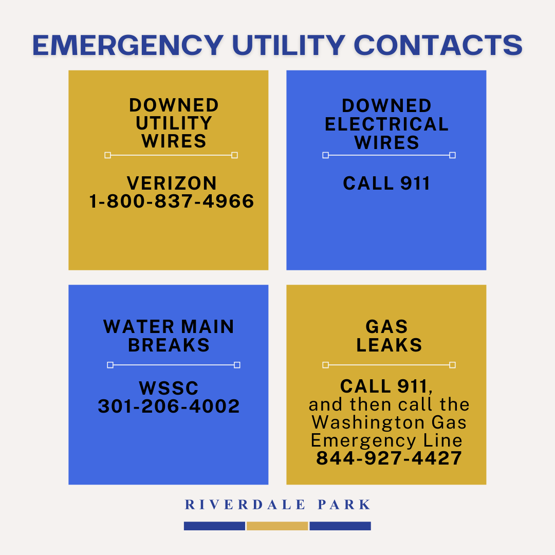 Emergency utility contacts